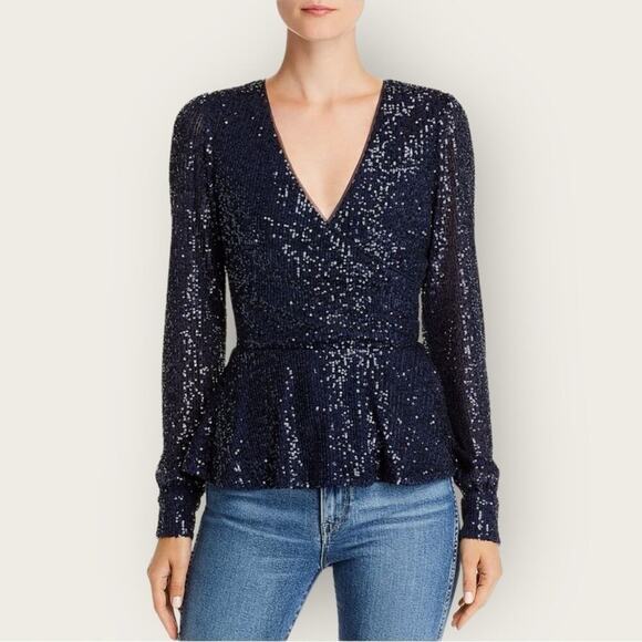 NWT | Parker | Petrina Sequin Top | Blue | XS - Picture 1 of 16